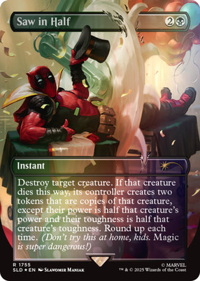 [1x] Saw in Half - Foil (1755) Near Mint, English Secret Lair MTG Magic
