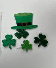 LONGABERGER SHAMROCKS BASKET TIE-ONS- NEW  #24105