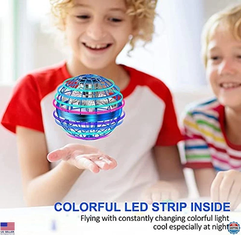 2025 Cosmic Orb 飞行球玩具 - 蓝色悬停婴儿车 Fidget Spinner 儿童 — 第 4/4 张图片