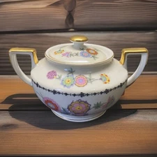 Phoenix China Czech Creamer Double Handled Floral