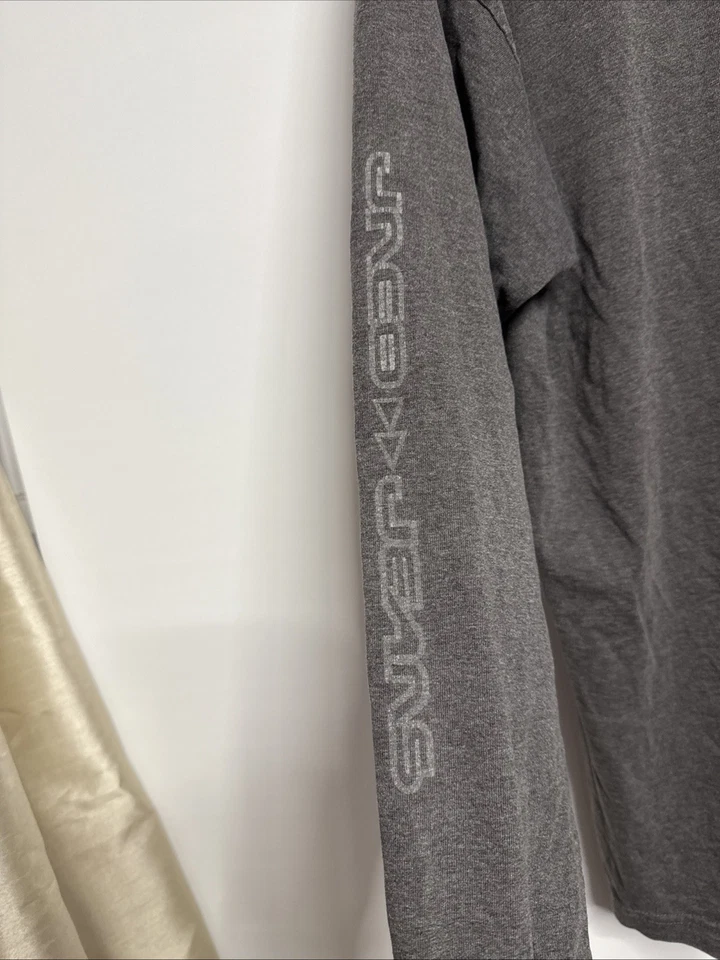 ВИНТАЖНЫЙ Jnco джинсы рубашка мужская очень большой серый Y2K гранж Skater 90-х длинным рукавом - Изображение 4 из 4