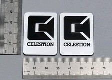 Celestion Speaker Badge Logo Emblem Premium 3D Silver Pair With Adhesive 