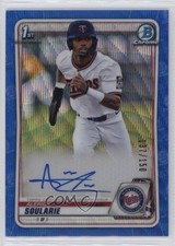 2020 Bowman Draft Chrome Picks Blue Wave Refractor Alerick Soularie Auto w5p