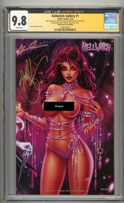 Hellwitch Gallery #1 CGC JSA 9.8 Risque Black Gala Edition 2x Signed Basaldua