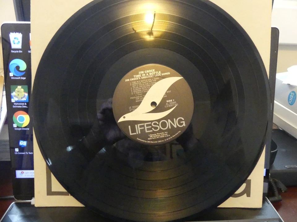 Jim Croce "Time in A Bottle" Greatest Love Songs LP Vinyl Lifesong 35000 Foto 4 de 4