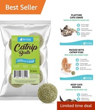 6-Pack Natural Catnip Balls - Interactive Toy for Indoor Cats' Well-Being