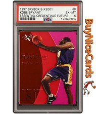 1997 Kobe Bryant Fleer Skybox E-X2001 Essential Credentials Future #8 /73 PSA 6