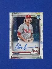 2020 Bowman Chrome Mojo #BCMA-EL Ethan Lindow Prospect Autograph Mega Box Auto M