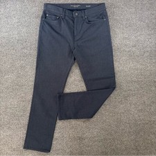 Banana Republic Men  s Slim Fit Traveler Pant Heather Navy Stretch 5 Pocket 32x31