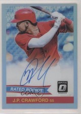 2018 Panini Donruss Optic Carolina Blue Prizm /25 JP Crawford #84S-JP Auto 0v7