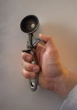 Vintage Cast Aluminum Mechanical Ice Cream Scoop Scooper Shop 1960s Sherbet