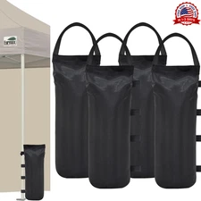 Heavy Duty Weight Bags(150LBS) for Pop up Tent, Set of 4, Black(Without Sand)