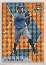 2021 Panini Mosaic Reactive Orange Mosaic Prizm Miguel Rojas #72 8em