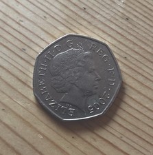 RARE 50 Pence Coin Samuel Johnson