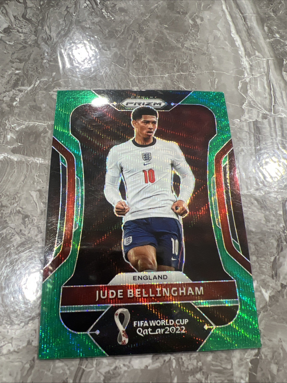 2022 Panini Prizm World Cup Qatar - Jude Bellingham #90 Green Wave Prizm