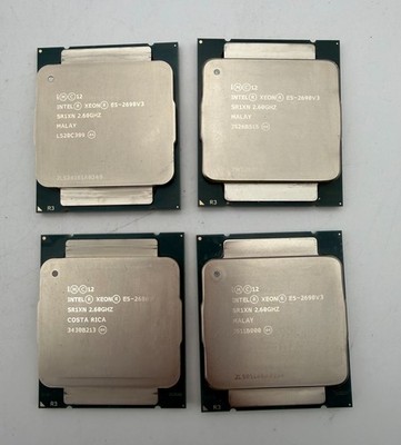 Intel Xeon E5-2690 v3 SR1XN 12 Core 2.6GHz LGA 2011-3 Processor CPU *LOT OF 4*