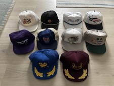Lot of 10 Vintage Snapbacks Racing Rope Made in USA Goodyear Miller NASCAR