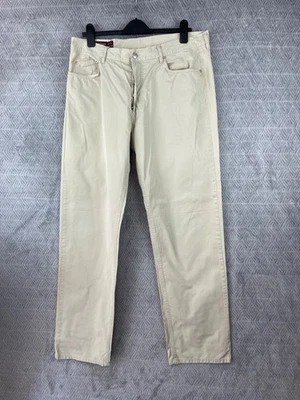 Marlboro Classics Pantalon XL W38 L34 Beige Taupe 100% Coton Coupe Droite Homme - Photo 1/4
