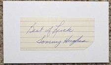 Tom Tommy Hughes signed cut - 1959 Cardinals