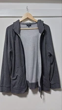 Giorgio Armani Full-Zip Hooded Jacket Blouson Men Size 54 Gray 