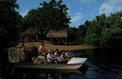 Florida FL Everglade Airboat Tours & Restaurant, West of Ochopee Postcard