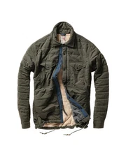 Relwen Huckberry Mens Olive Green Quilted Superfleece Jacket Sz 2XL