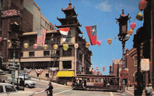 Postcard CA: Chinatown Grant Avenue Street Sc...