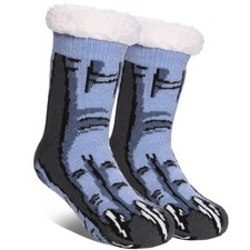 Kids Fuzzy Slipper Socks Boys Girls Soft Cozy Fluffy Grips Socks Winter Warm ...