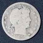 1905 Barber Quarter 90% Silver Good Condition Philadelphia