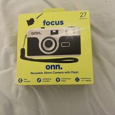 ONN Focus Reusable 35mm Camera with Flash and Film New In Box