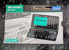 SHARP ZQ-570 ELECTRONIC ORGANISER 256KB PDA PERSONAL POCKET COMPUTER VINTAGE