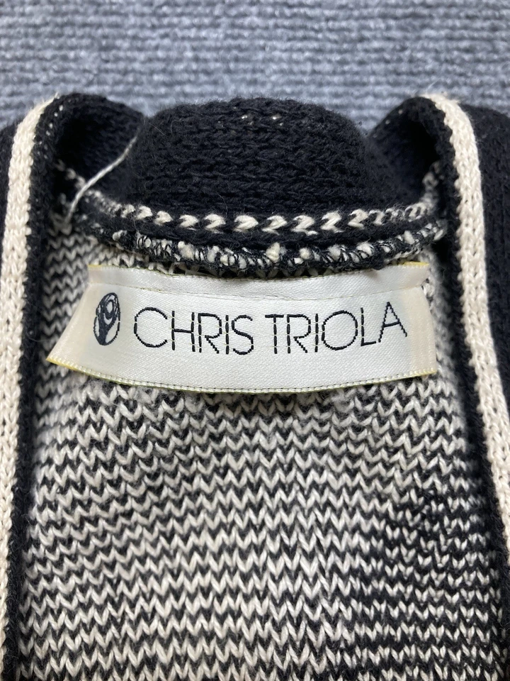 Abrigo Suéter CHRIS TRIOLA Usable Arte Hecho a Mano Talla 2 Estampado Animal Hecho en EE. UU. Foto 2 de 4