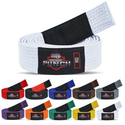 Right Punch Martial Arts Belt For BJJ Karate Taekwondo Judo -