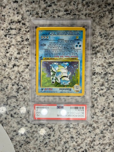 1999 POKEMON BASE SET UNLIMITED #2 BLASTOISE-HOLO PSA 7
