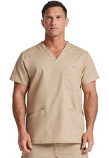 Khaki Dickies EDS Signature Scrubs Mens V Neck Top 81906 KHIZ