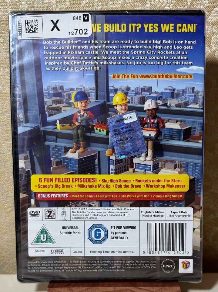 Bob the Builder: Building Sky High (DVD) - NEW SEALED ***REGION 2 - IMPORT** - Image 2 of 2