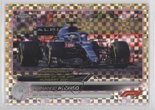 2022 Chrome Formula 1 Gold Checker Flag Refractor 12/50 Fernando Alonso #183 n0c