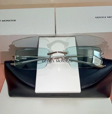 2026 GentleMonster Sunglasses Bouquet - Gamot 02(GR) Silver Frame Green Lenses