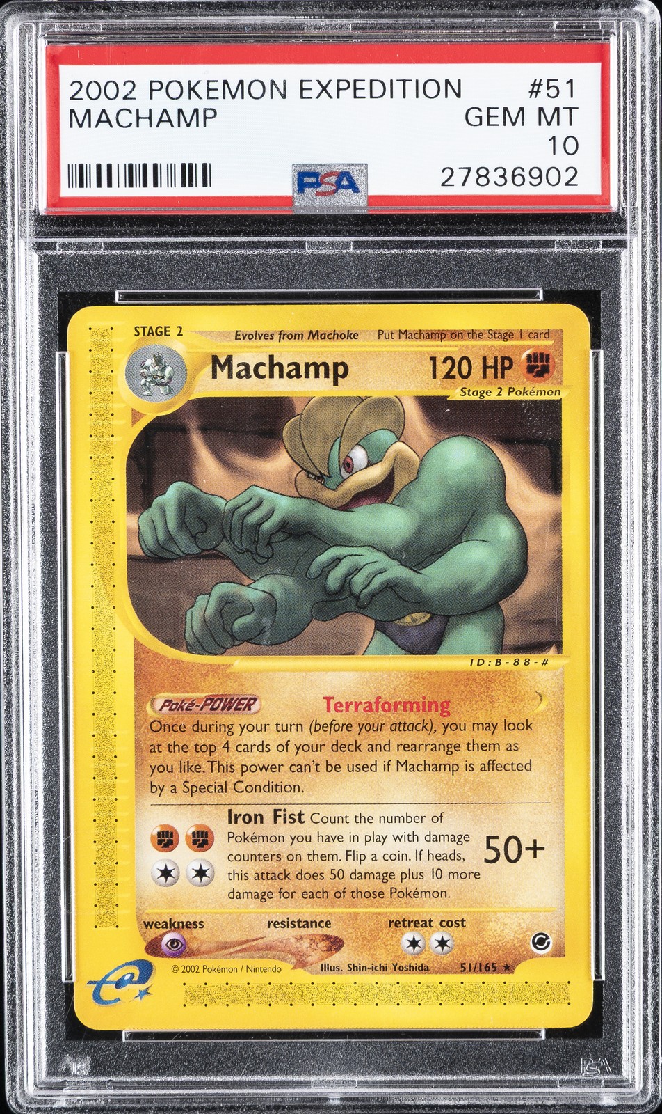 2002 POKEMON EXPEDITION #51 MACHAMP PSA 10