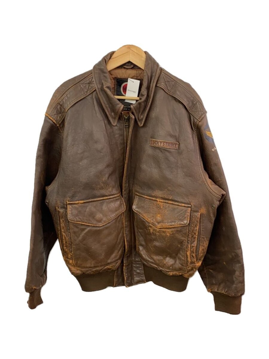 Lucky Strike Single Rider Jacket/L/Leather/Brw 187 | eBay