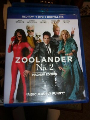ZOOLANDER NO. 2 - BLU-RAY + DVD + DIGITAL HD - DVD - VERY GOOD CONDITION!!