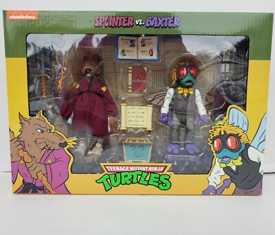 NECA Teenage Mutant Ninja Turtles Splinter vs Baxter Target Exclusive Figures 