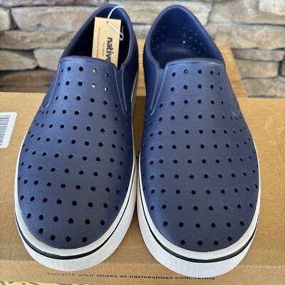 NATIVE Miles Regatta Blue Unisex Slip On Shoes Sz Men's 9 /Women's 11 Water/boat