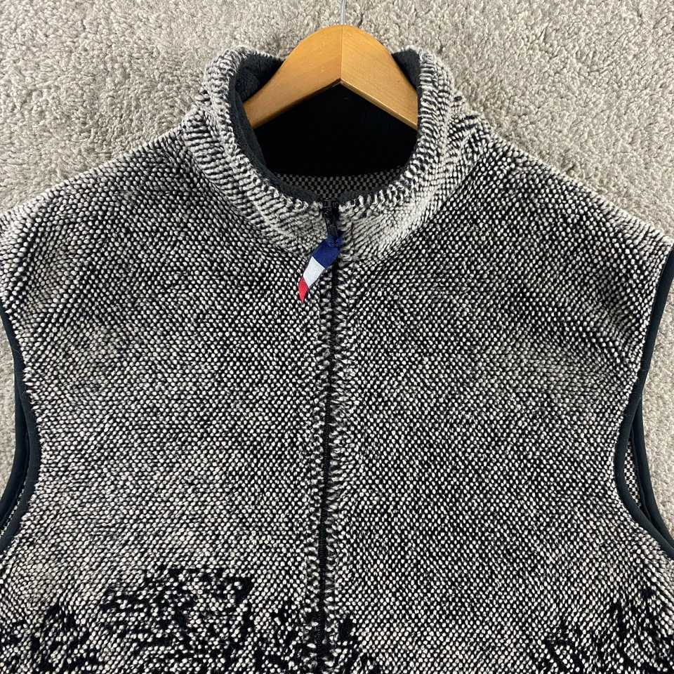 BIG CHILL Chaleco Cremallera Completa Chaqueta Para Mujer XL Polar Gris Hecho en EE. UU. Ciervo Suave En Los Árboles Foto 3 de 4