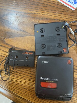 Vintage Sony Discman D-34 Portable CD Player With Car Adaptor | eBay