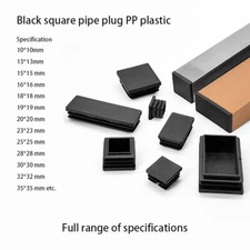 Square Plastic End Caps Tube Inserts Bungs Blanking Plugs Furniture Chair Feet