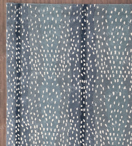 Women Weaver New Cheetah Blue Hand Tufted Animal Print home Decor Area Rug - Picture 5 of 15