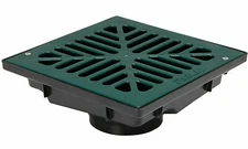 Reln VORTEX UNI-PIT WITH FLAT GRATE 200mm Built In Debris Collector, Green