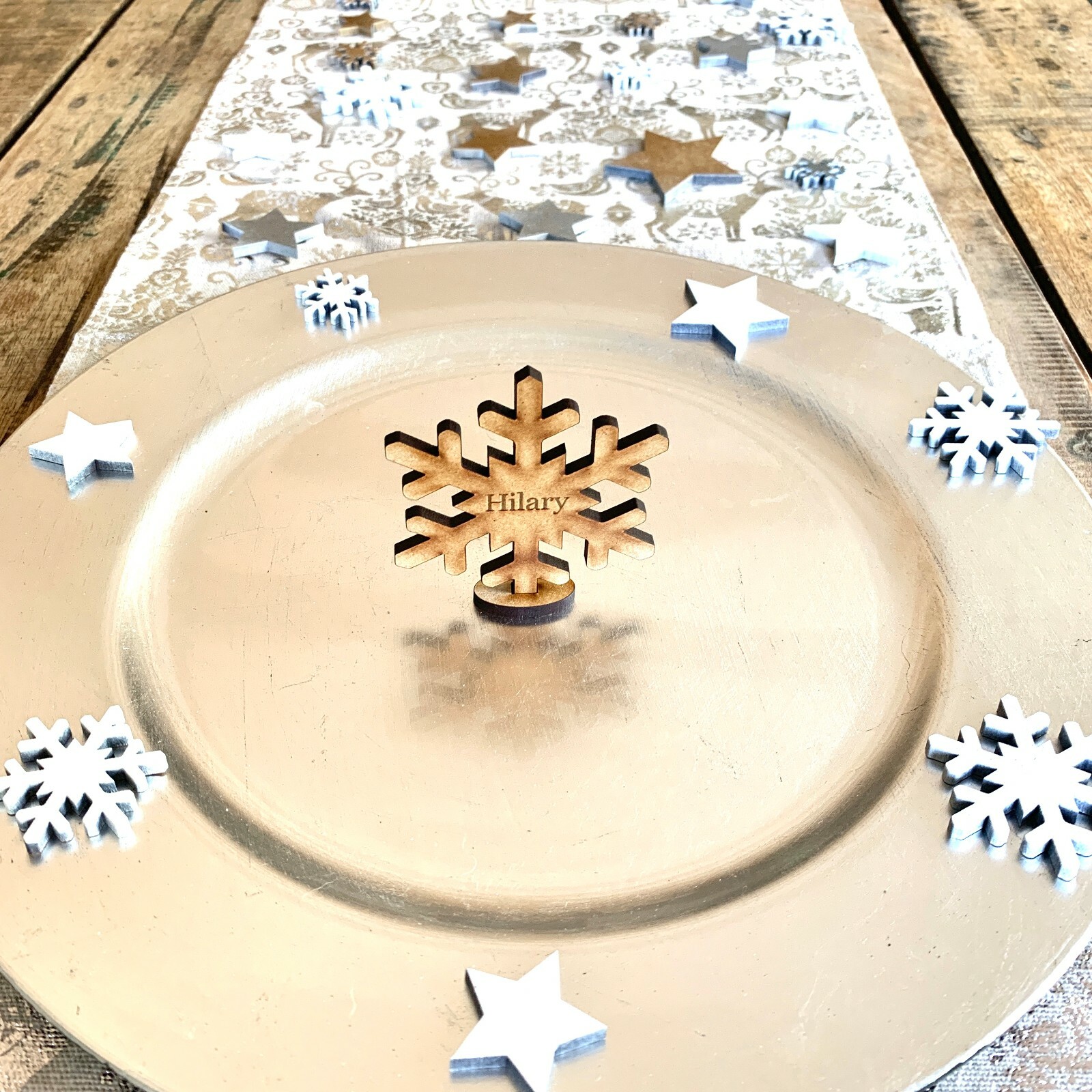 Christmas Table Freestanding Place Names Place Cards Decoration