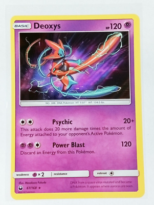Deoxys 67/168 Celestial Storm Holo Rare Pokmon Card 2018 | eBay Deoxys 67/168 Celestial Storm Holo Rare Pokmon Card 2018 | eBay